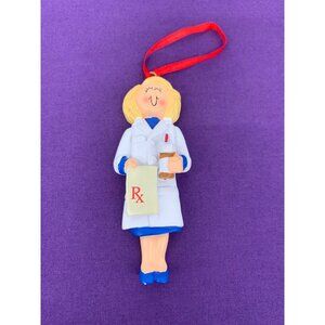 2016 Ornament Central Female Pharmacist Blonde Girl Woman Christmas Tree Hanger